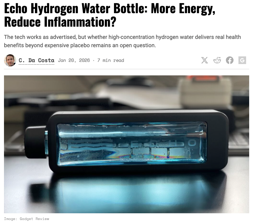 Is Hydrogen Water the Next Big Thing in Wellness? Our Take on the Echo Bottle