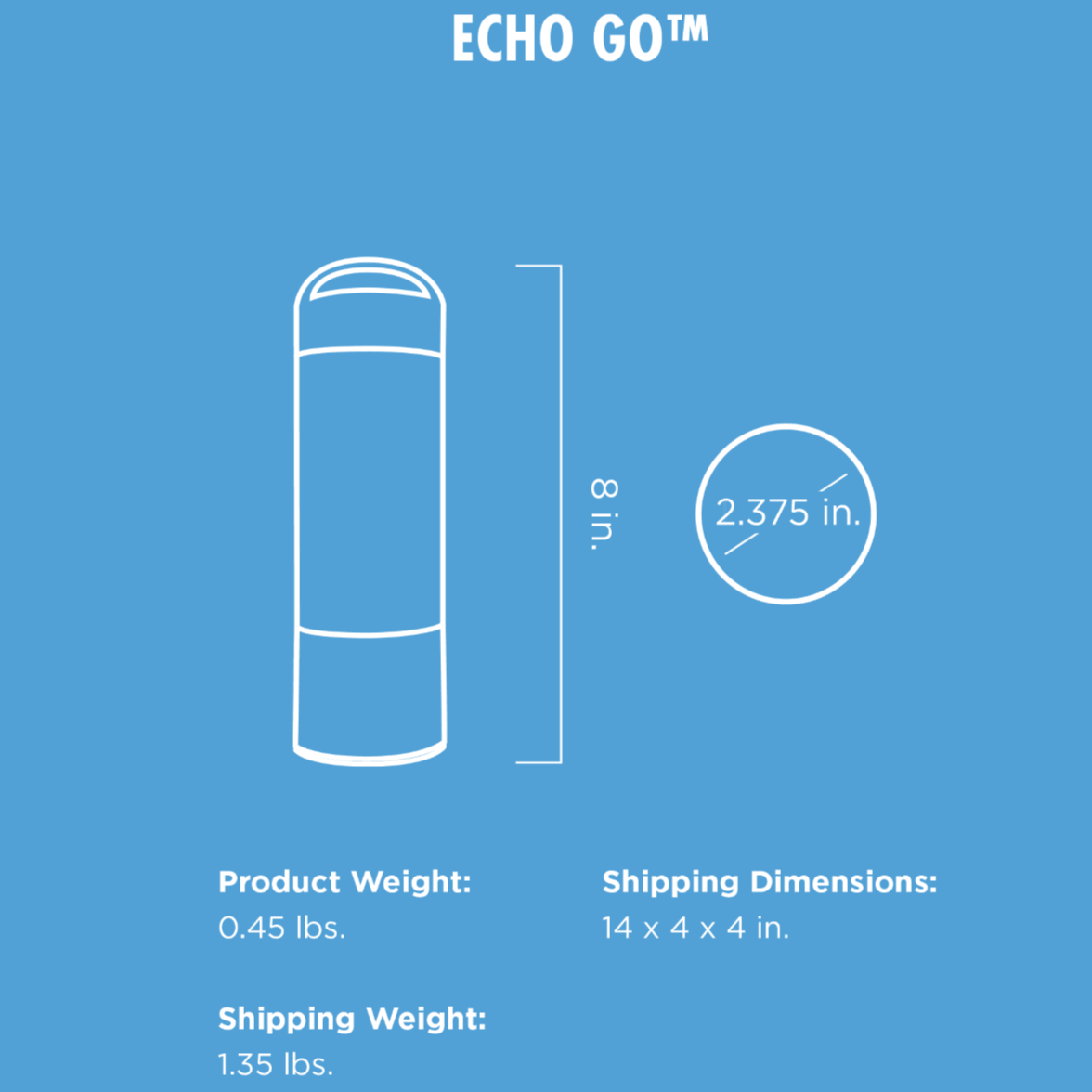 Echo Go™ Hydrogen Water Bottle - Echo Technologies