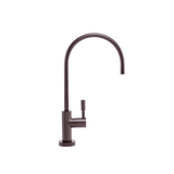Modern reverse osmosis water faucet with curved spout and side handle