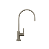 Stainless steel hydrogen water faucet with curved spout and side lever