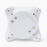 Bottom view of a white hydrogen water device with visible screws and battery compartment