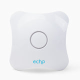 White hydrogen water generator device with round button and Echo logo on front