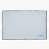 Rectangular white hydrogen water mat with subtle hexagon pattern and small blue echo logo